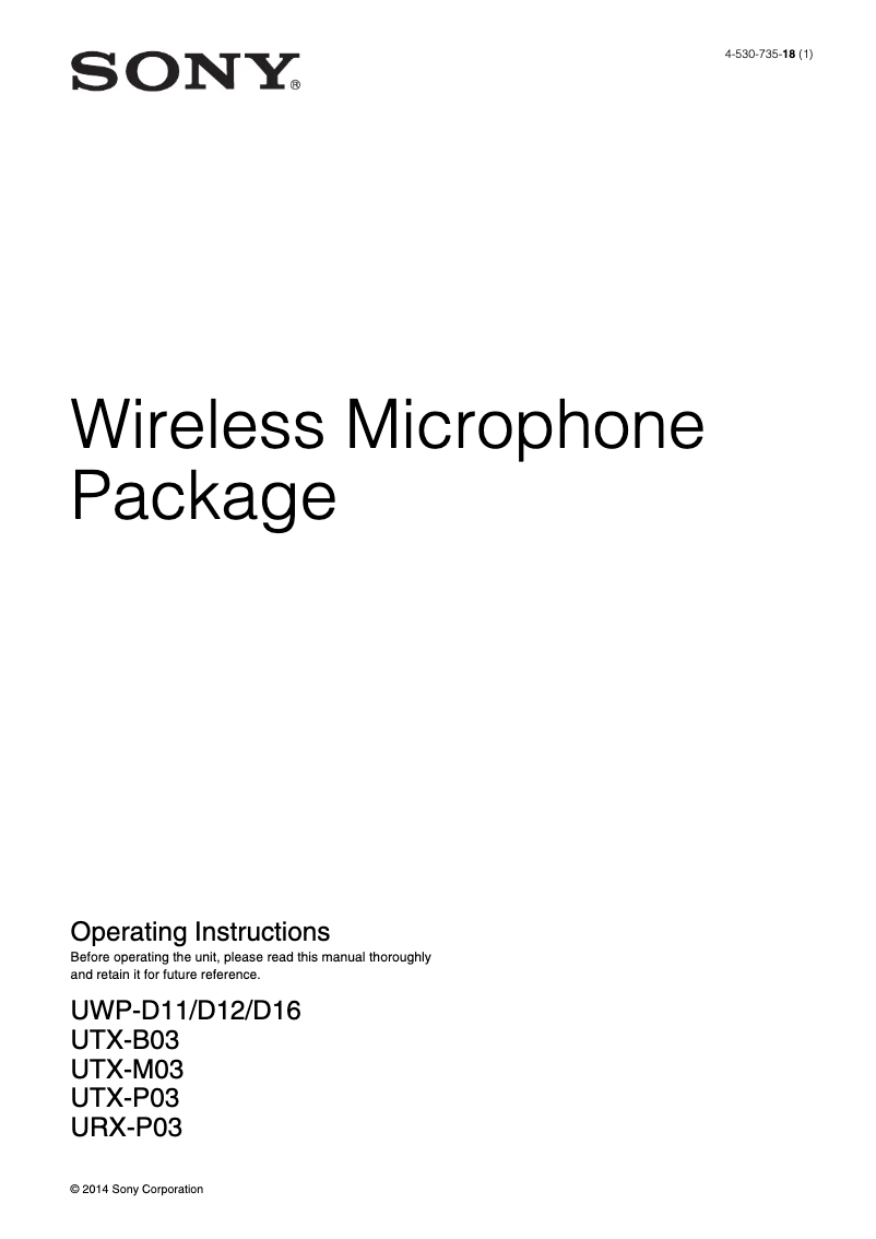 Imagen de la primera página del manual del dispositivo UTX-B03