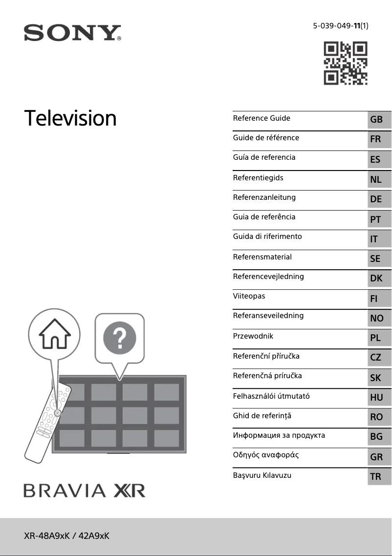 Imagen de la primera página del manual del dispositivo XR-42A90K