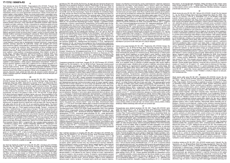 Imagen de la primera página del manual del dispositivo YT-73702