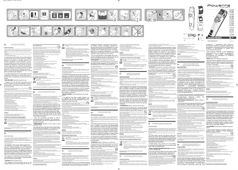 Página nº 1 - Manual de usuario Rowenta Airforce Precision TN4800F0