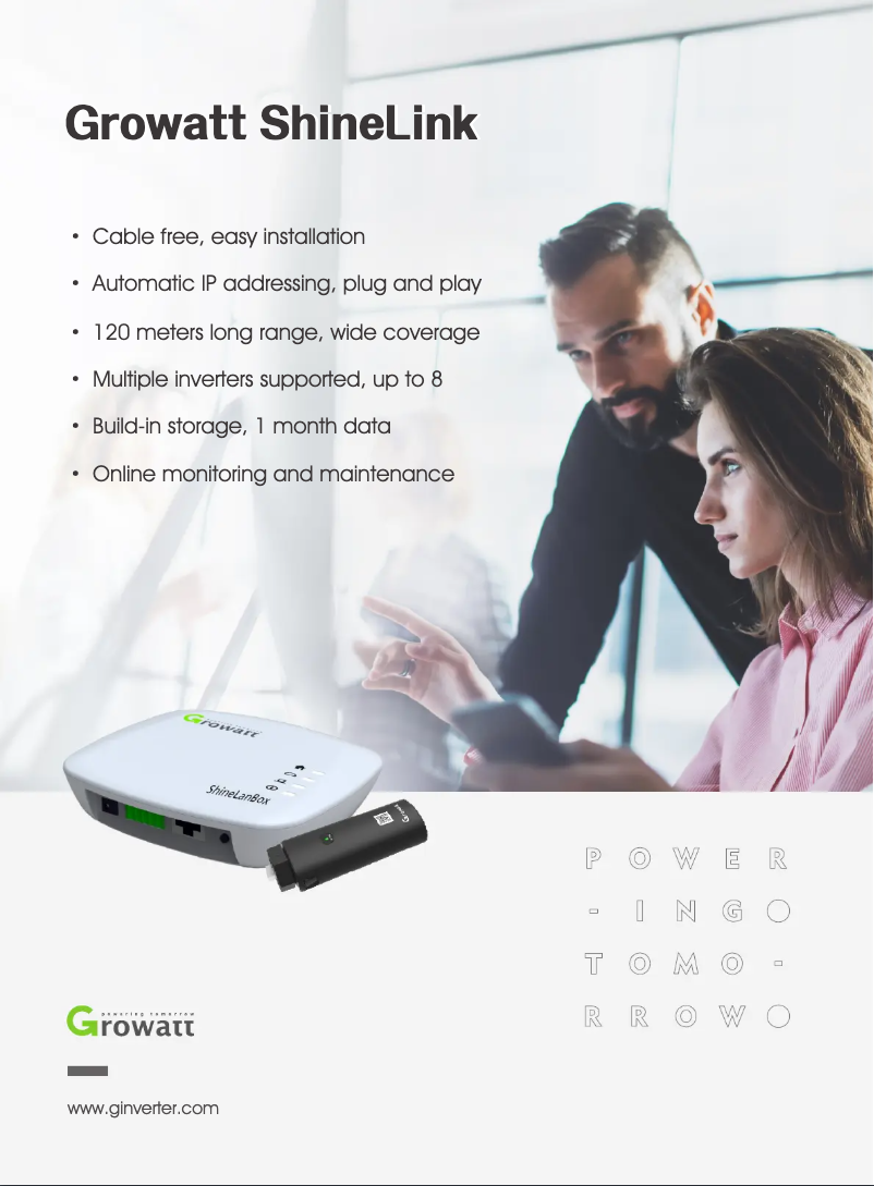 Página 1 del manual Ficha técnica Growatt Shine WiFi-S