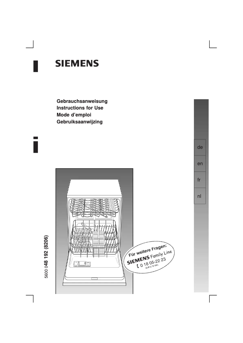 Página 1 del manual Manual de usuario Siemens SE55A560GB