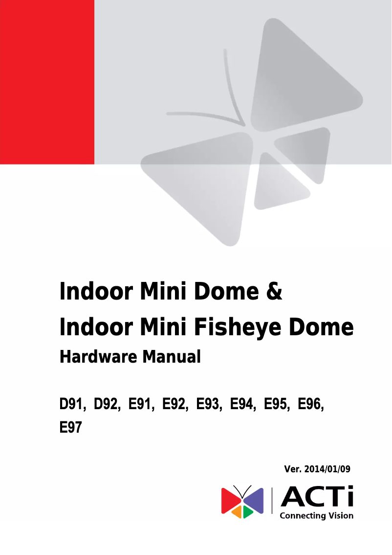 Página 1 del manual Manual de usuario ACTi E93