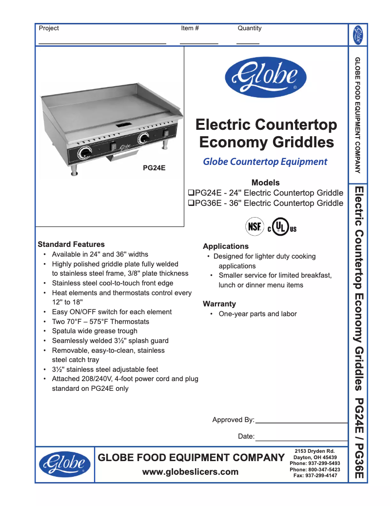 Imagen de la primera página del manual del dispositivo PG24E