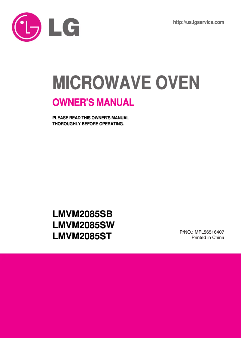Página 1 del manual Manual de usuario LG LMVM2085SW