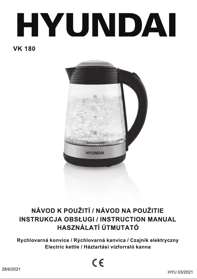 Imagen de la primera página del manual del dispositivo VK 180