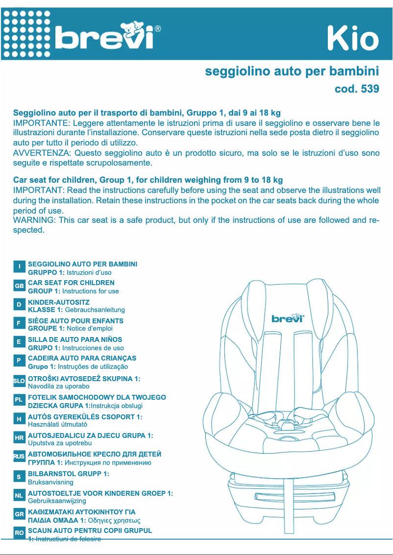 Página 1 del manual Manual de usuario Brevi Kio-S