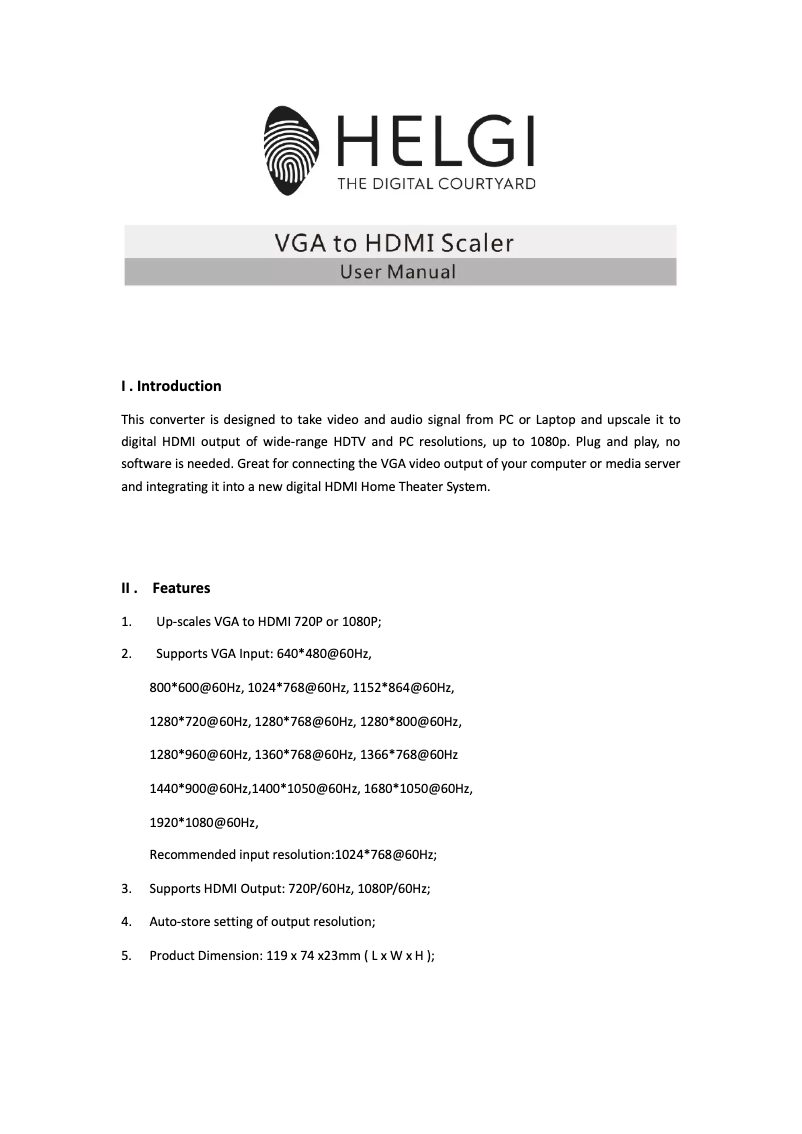 Imagen de la primera página del manual del dispositivo HLG0352N