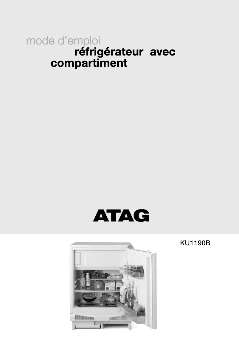 Página 1 del manual Manual de instrucciones Atag KU1190B