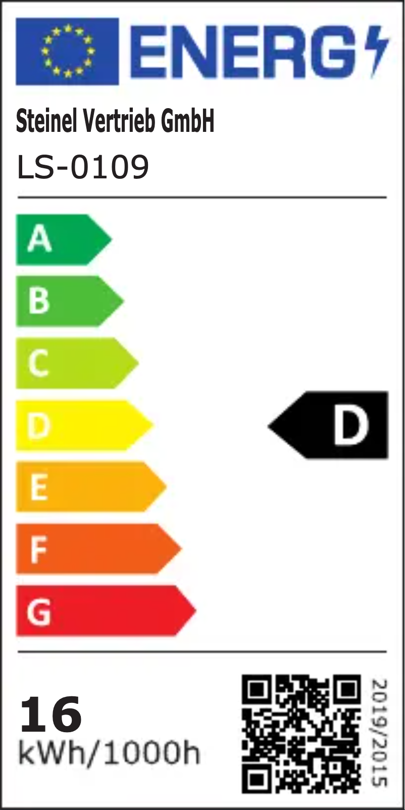 Página 1 del manual Etiqueta energética Steinel RS PRO P2 Flat S