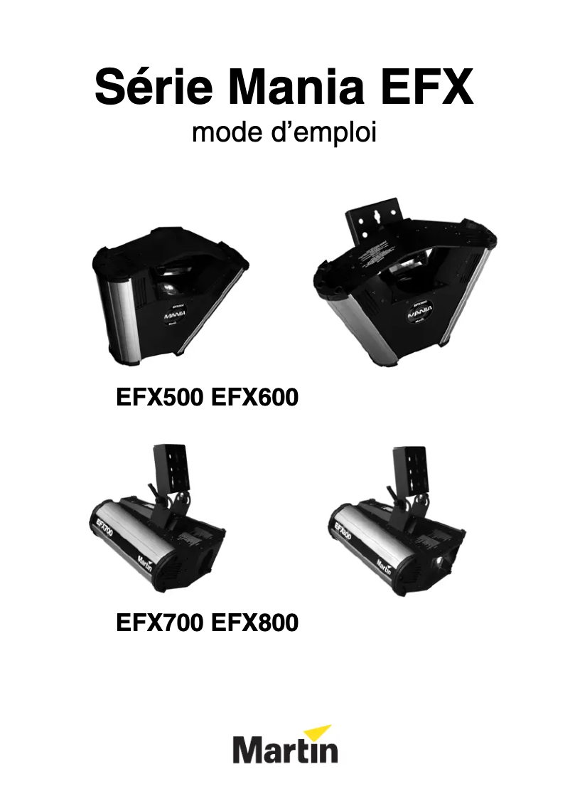 Página 1 del manual Manual de usuario Martin Mania EFX600