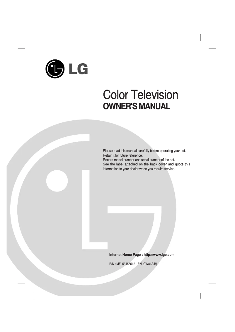 Página nº 1 - Manual de usuario LG 21FU6RLG