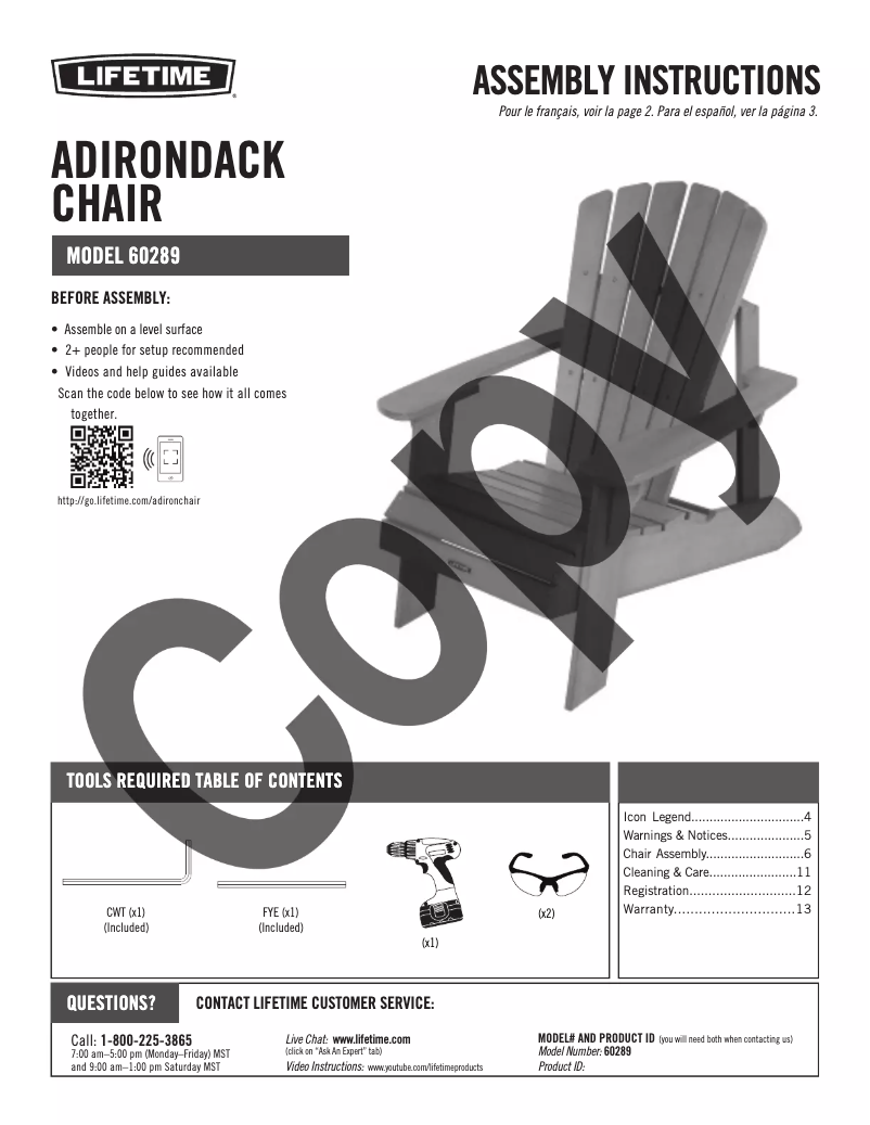 Imagen de la primera página del manual del dispositivo 60289