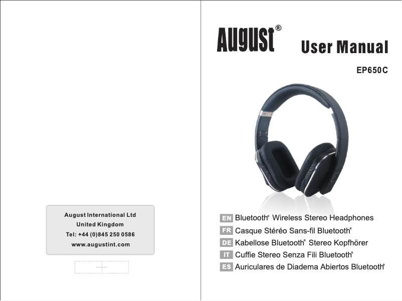 Página 1 del manual Manual de usuario August EP650C