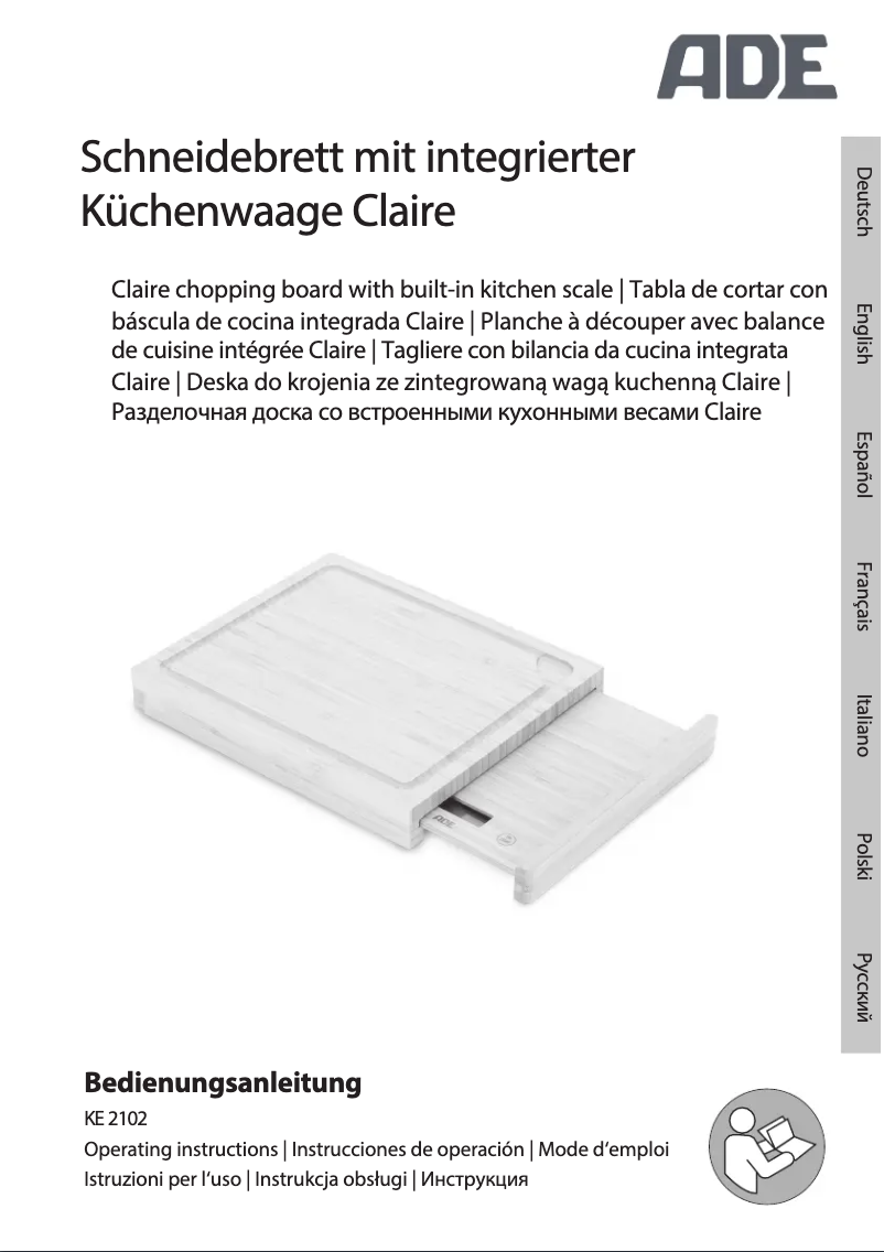 Imagen de la primera página del manual del dispositivo Claire KE 2102