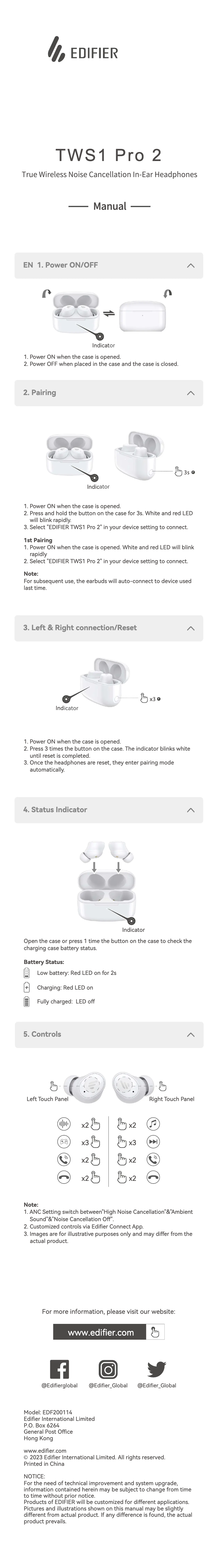 Página 1 del manual Manual de usuario Edifier W320TN