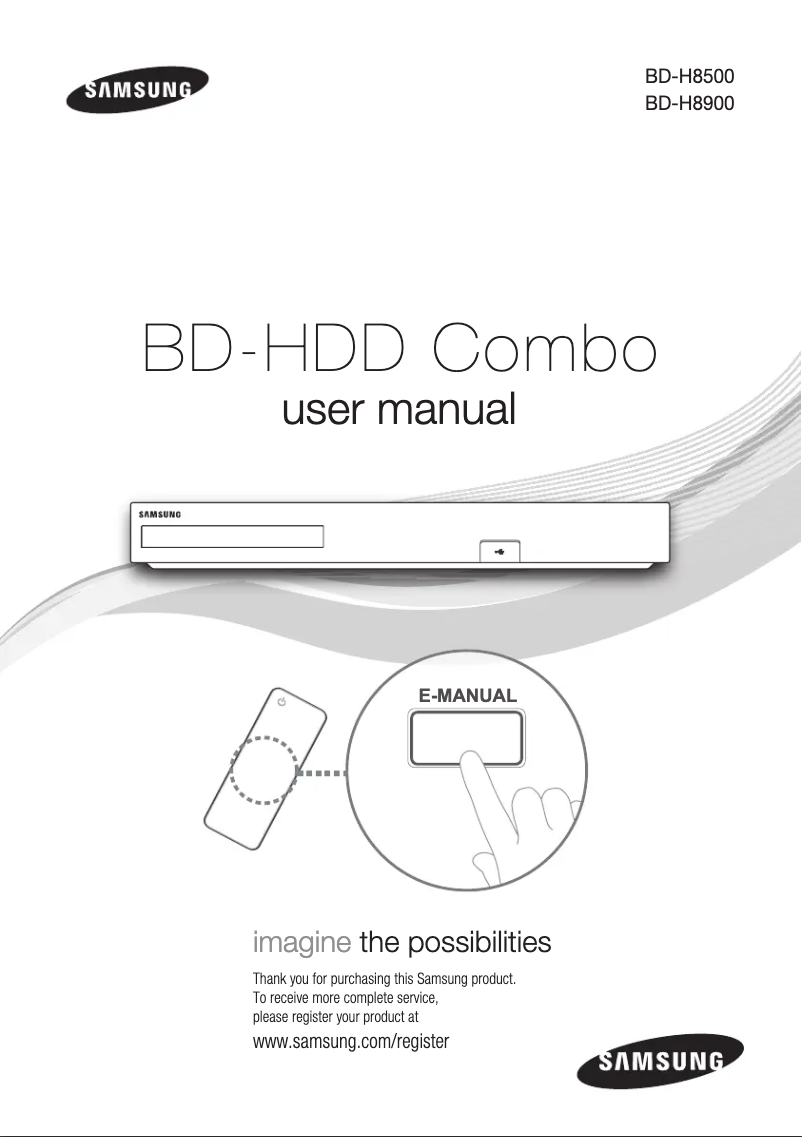 Imagen de la primera página del manual del dispositivo BD-H8900M