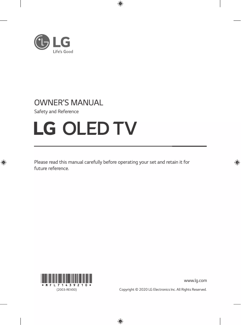 Página nº 1 - Manual de usuario LG OLED65CXRLA