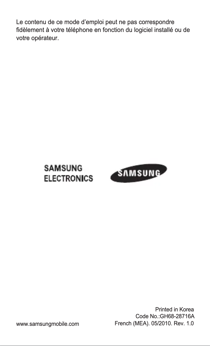 Página 1 del manual Manual de usuario Samsung GT-E2121