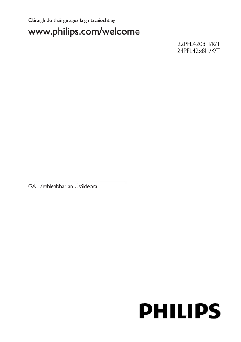 Imagen de la primera página del manual del dispositivo 24PFL4208H