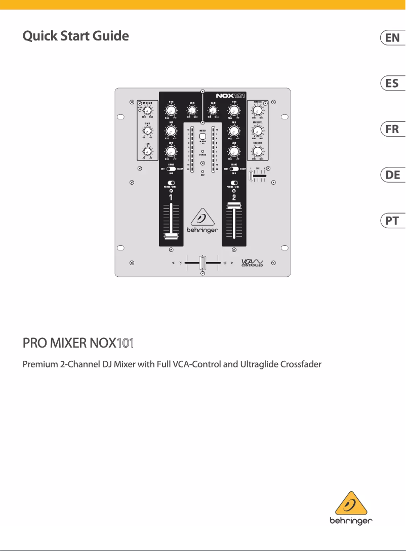 Imagen de la primera página del manual del dispositivo NOX101