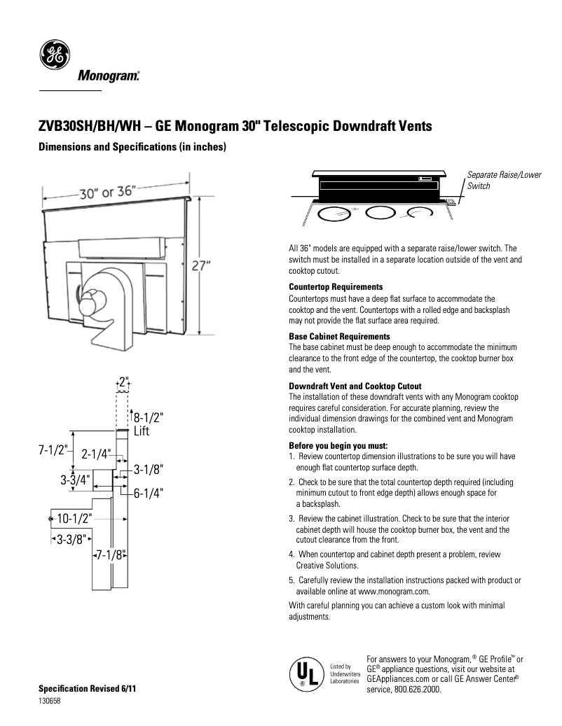 Imagen de la primera página del manual del dispositivo ZVB30WHWW