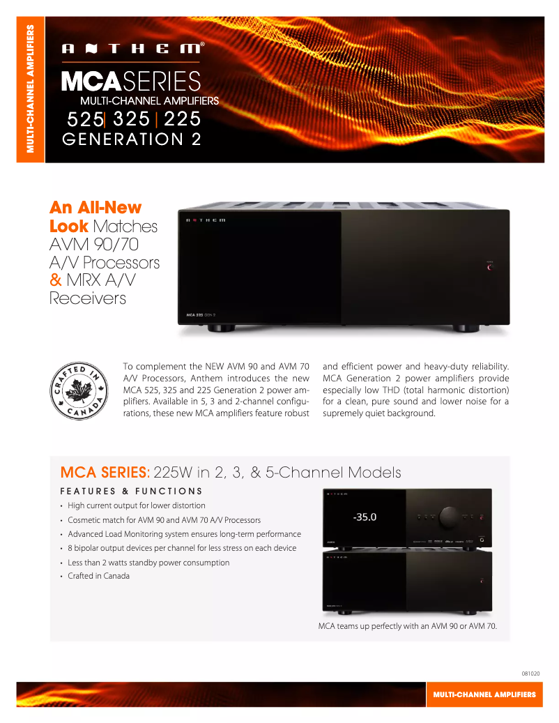 Imagen de la primera página del manual del dispositivo MCA 325