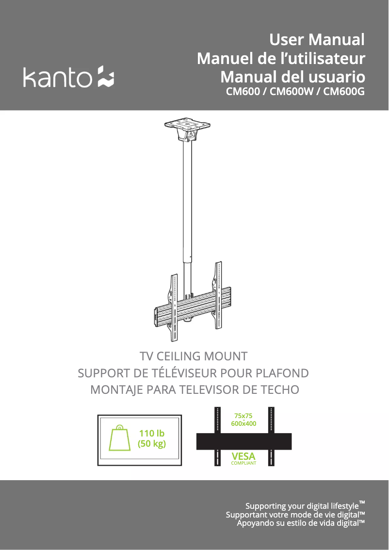 Imagen de la primera página del manual del dispositivo CM600W