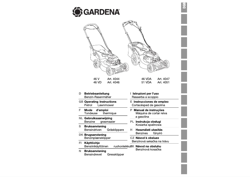 Página nº 1 - Manual de usuario Gardena 46 V