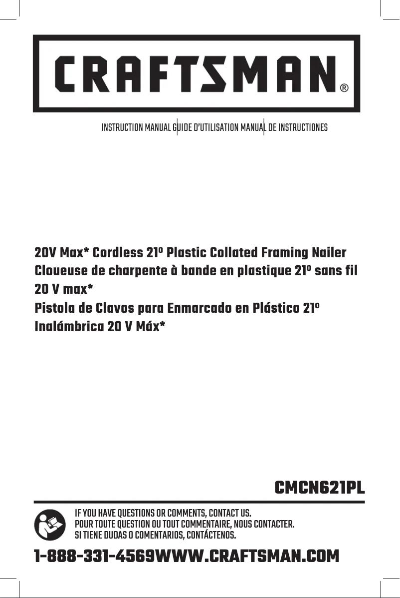 Página 1 del manual Manual de usuario Craftsman CMCN621PLB