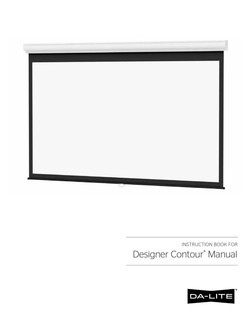 Página 1 del manual Manual de usuario Da-Lite Designer Contour Manual 91984