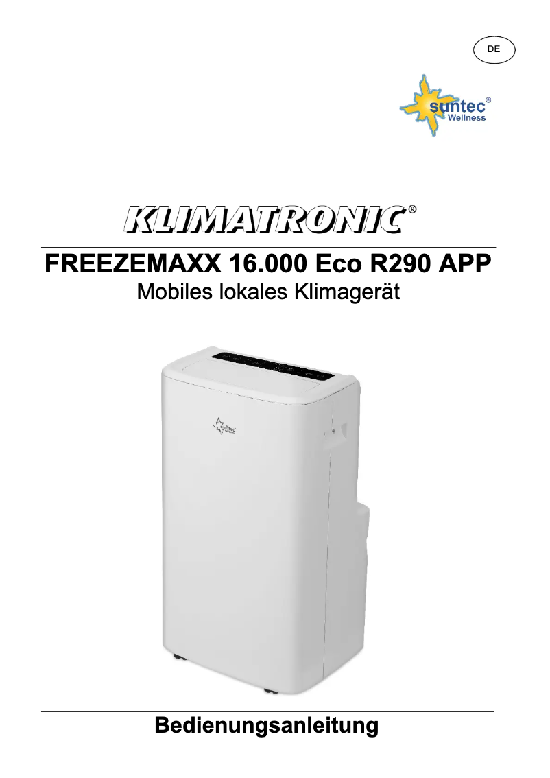 Página 1 del manual Manual de usuario Suntec Freezemaxx 16.000 Eco R290 App