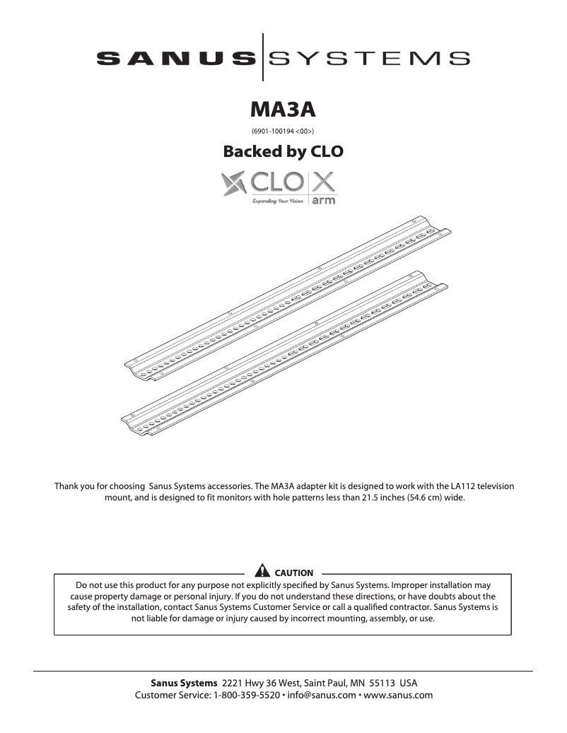 Imagen de la primera página del manual del dispositivo MA3A