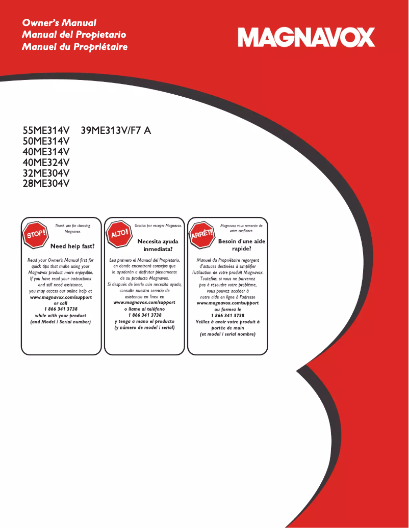 Página 1 del manual Manual de usuario Magnavox 32ME304V