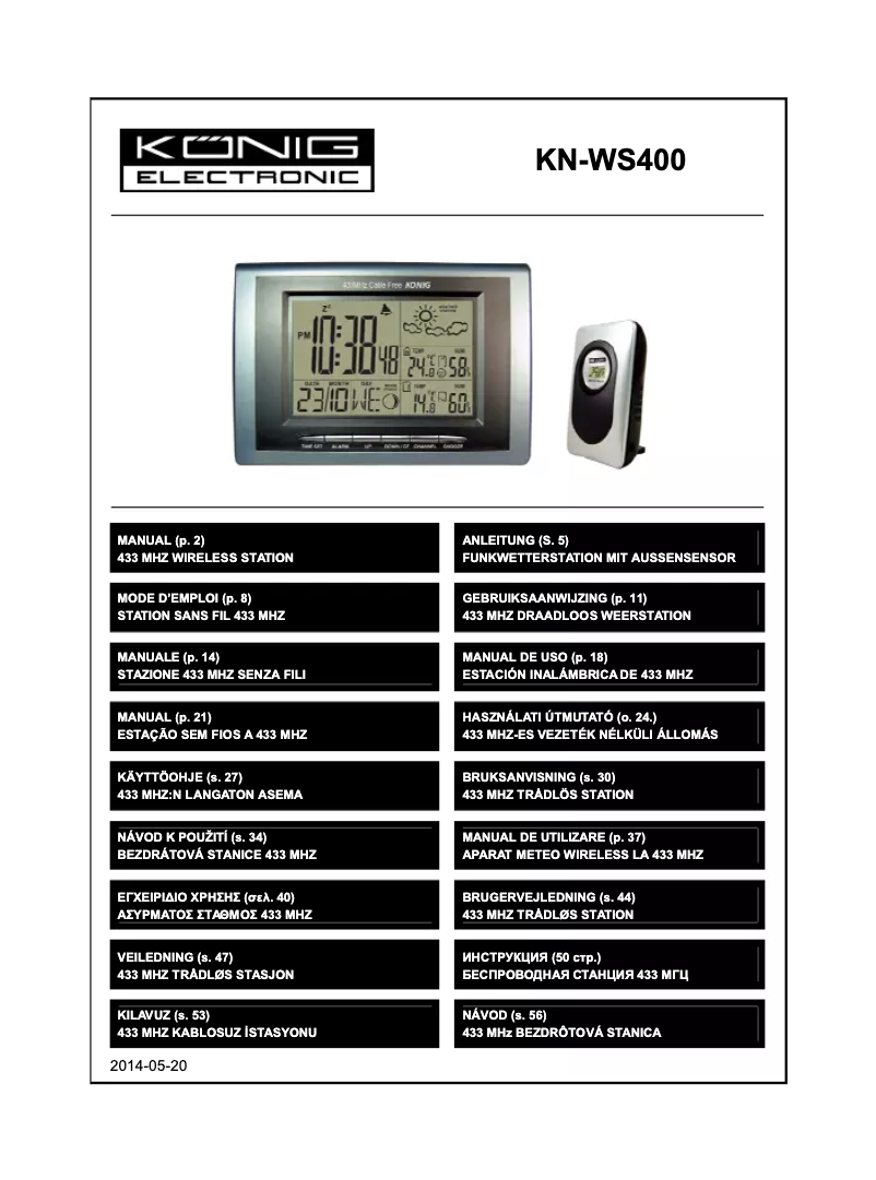 Página 1 del manual Manual de usuario Konig KN-WS400