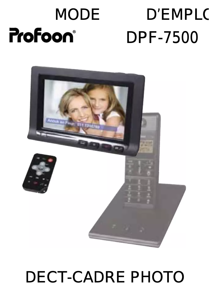 Imagen de la primera página del manual del dispositivo DPF-7500