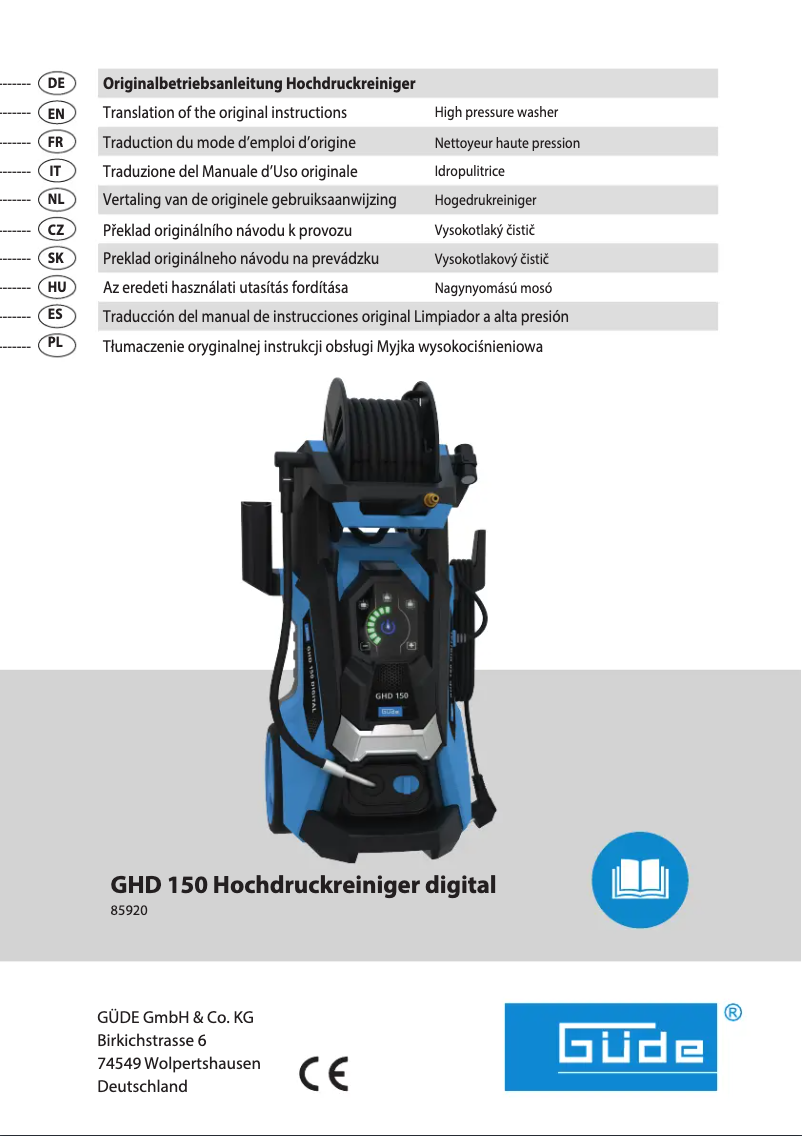 Imagen de la primera página del manual del dispositivo GHD 150 digital