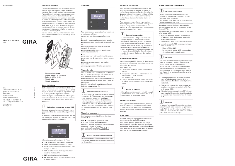 Imagen de la primera página del manual del dispositivo 228003