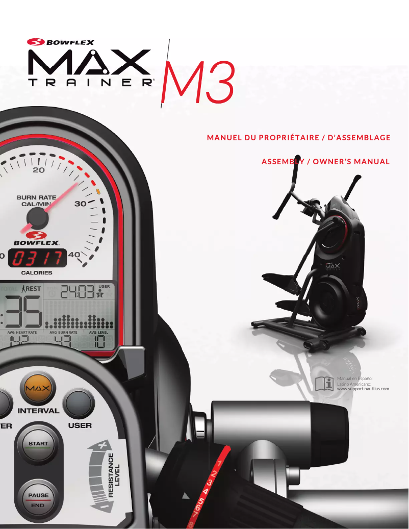 Página nº 1 - Manual de usuario Bowflex Max Trainer M3