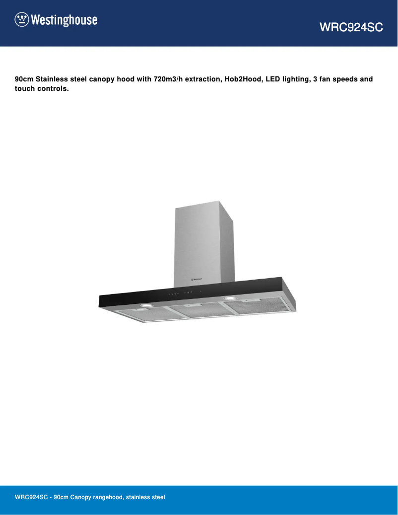 Imagen de la primera página del manual del dispositivo WRC924SC