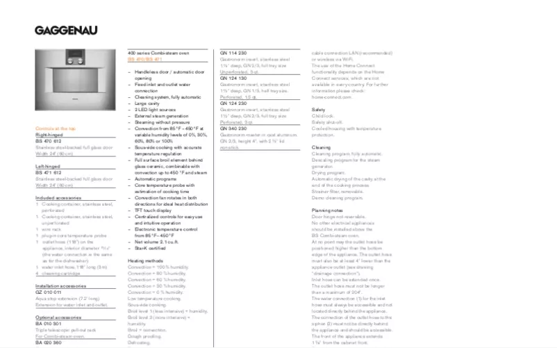 Imagen de la primera página del manual del dispositivo BS470612