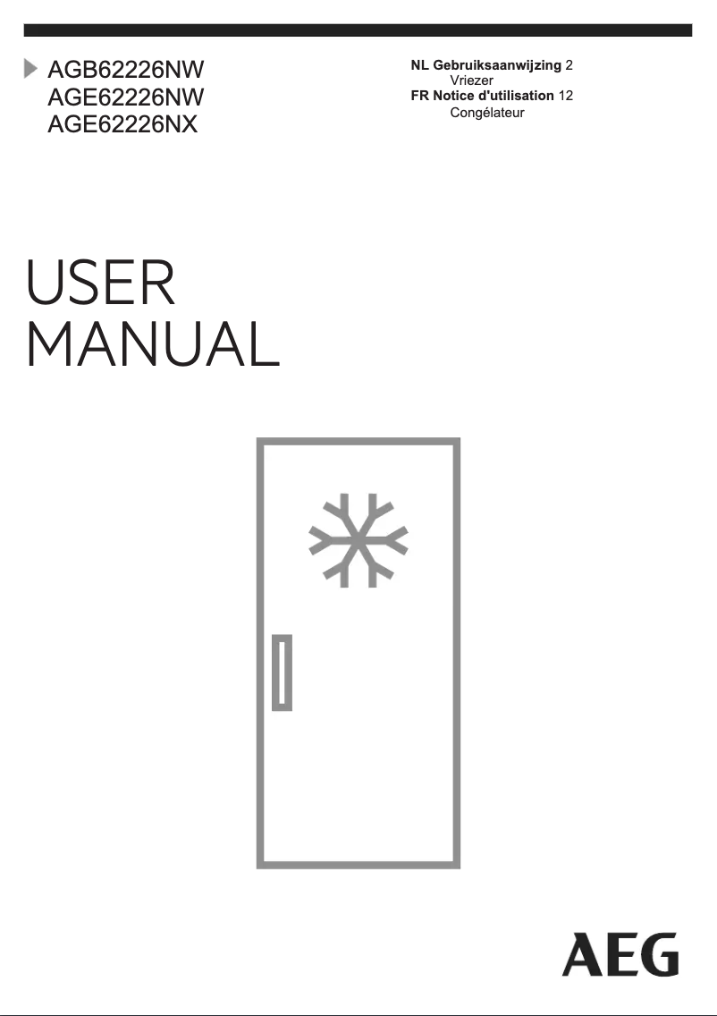 Página 1 del manual Manual de usuario AEG AGE62226NW
