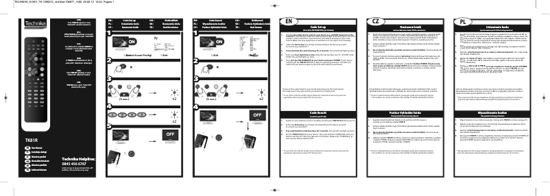 Imagen de la primera página del manual del dispositivo TK81R