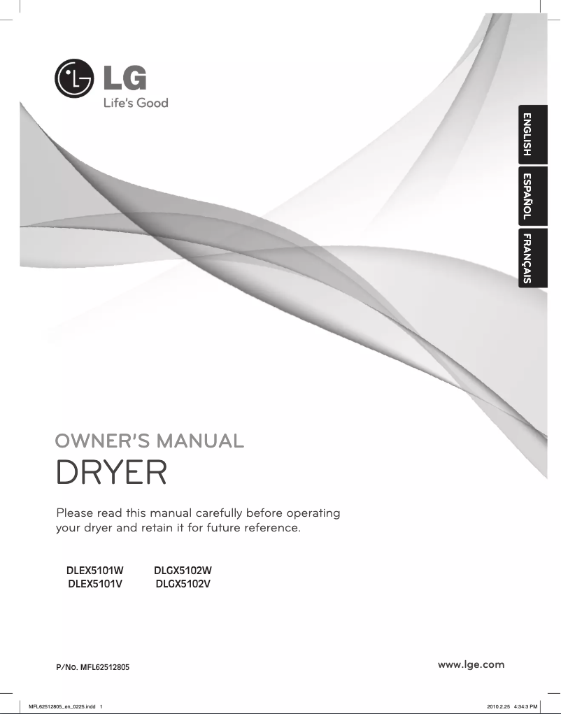 Página 1 del manual Manual de usuario LG DLEX5101V