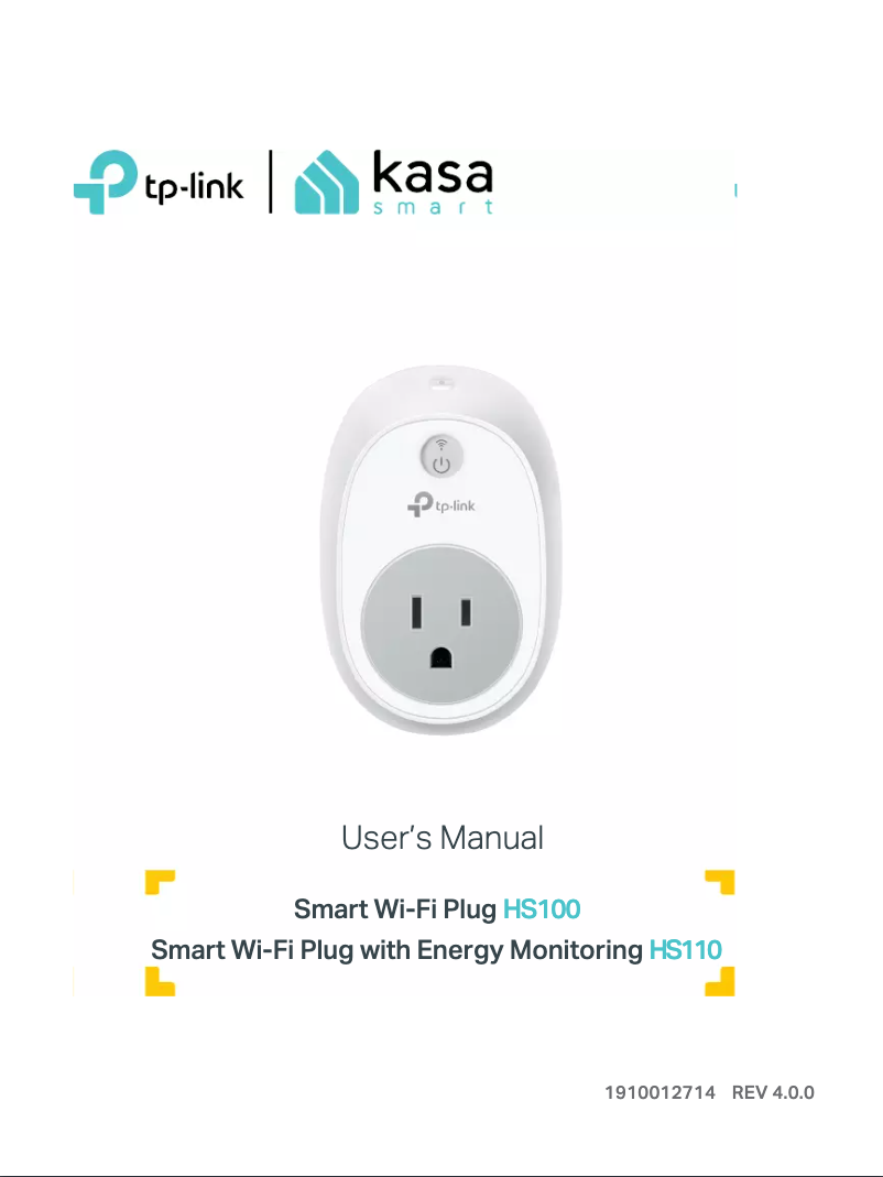 Imagen de la primera página del manual del dispositivo HS100P3