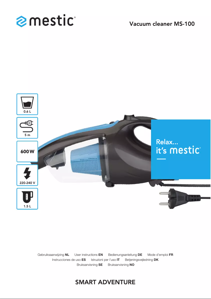 Página 1 del manual Manual de usuario Mestic MS-100