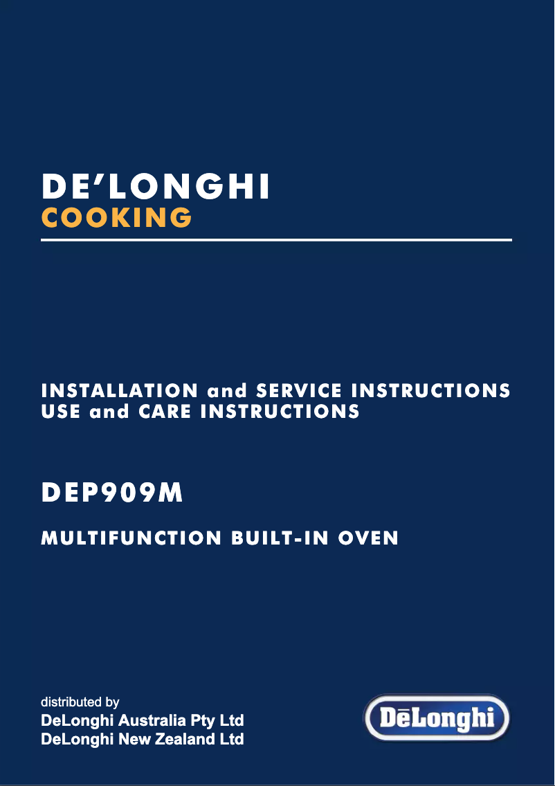 Página 1 del manual Manual de usuario DeLonghi DEP909M