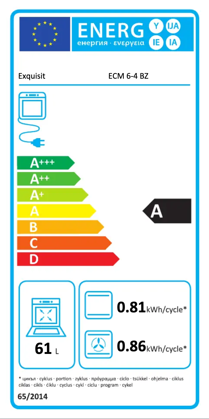 Imagen de la primera página del manual del dispositivo ECM 6-4 BZ