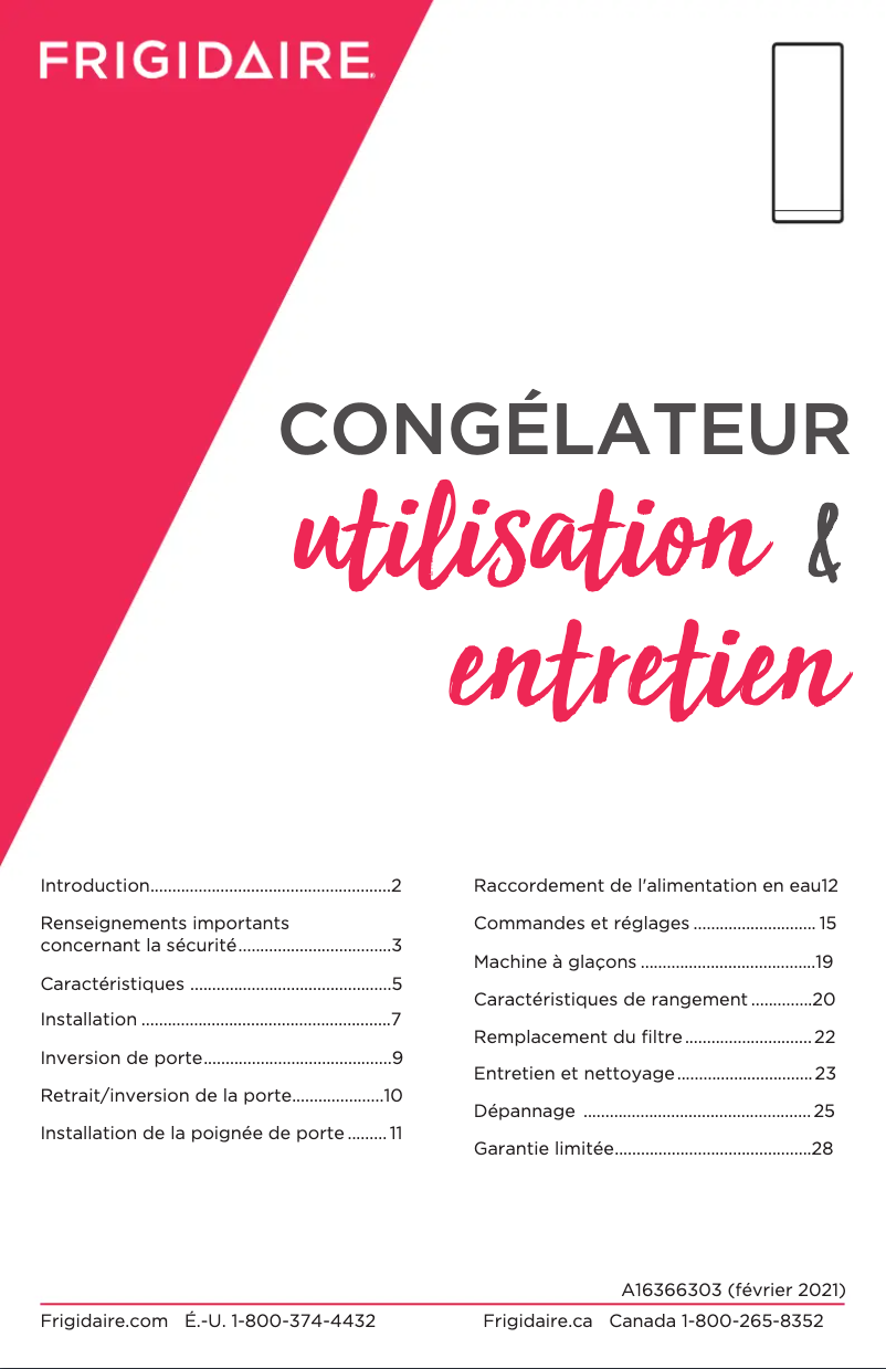 Imagen de la primera página del manual del dispositivo FPFU19F8RF