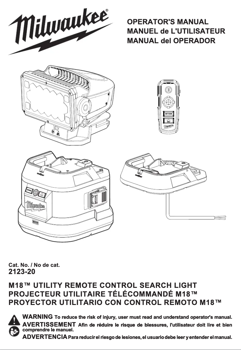 Imagen de la primera página del manual del dispositivo M18 2123-21HD